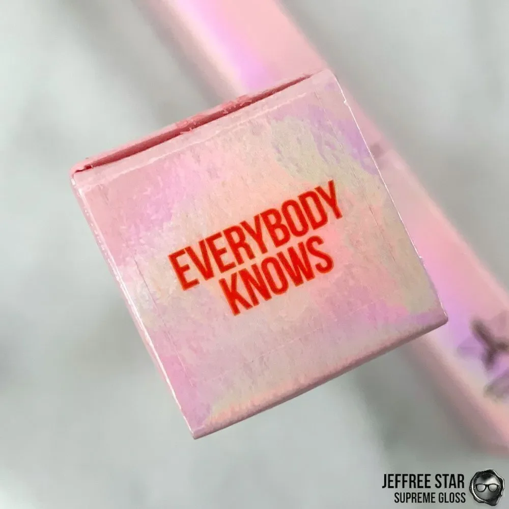 JEFFREE STAR EVERYBODY KNOWS SUPREME GLOSS FULL PIGMENT LIP COLOR IN RED ORANGE